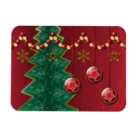 Fraktal Celebration Christmas Flexible Magnet (Horizontal)