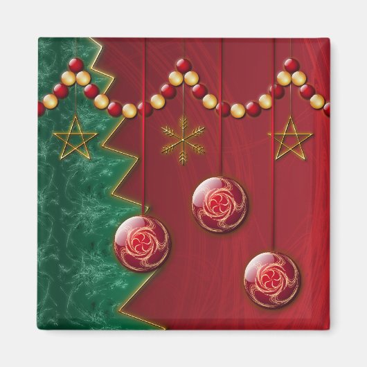 Fraktal Celebration Christmas Magnet (Vorne)