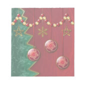 Fraktal Celebration Christmas Notepad Notizblock (Vorderseite)