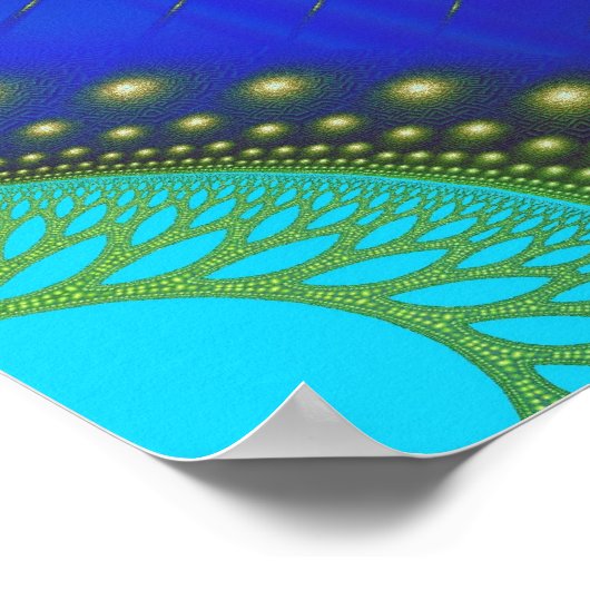 Fraktal Celestial Forest Feine Abstrakte Kunst Poster (Ecke)