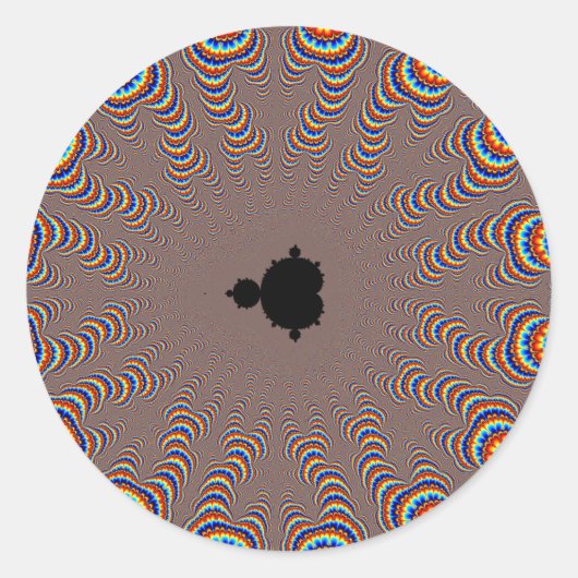 Fraktal Central - Fraktal Art Runder Aufkleber (Vorderseite)