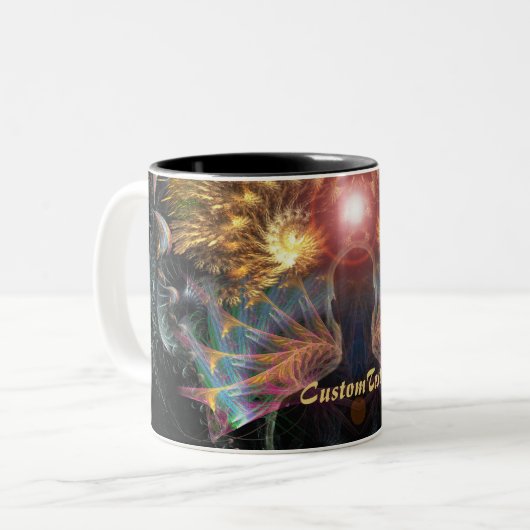 Fraktal Chakra Wings Spiritualität Tasse (Vorderseite Links)