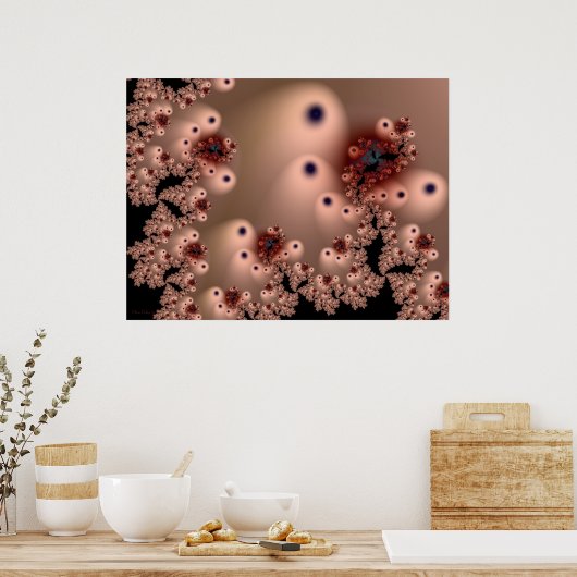 Fraktal Chantilly Splendor Poster (Küche)