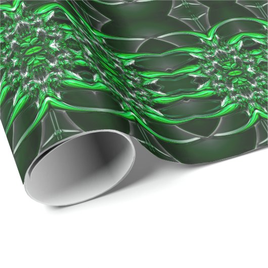 Fraktal Chromatic 3 Wrapping Paper Geschenkpapier (Rolleneckpunkt)