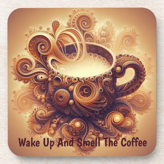 Fraktal Coffee Reverie Getränkeuntersetzer (Vorderseite)