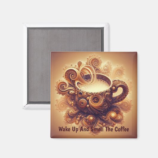 Fraktal Coffee Reverie Magnet (Vorderseite/Rückseite)