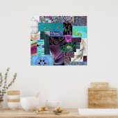 Fraktal-Collage - Braid Print Poster (Küche)