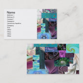 Fraktal-Collagen-Borten-Geschäfts-Karte Visitenkarte (Vorne/Hinten)