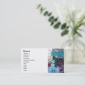 Fraktal-Collagen-Borten-Geschäfts-Karte Visitenkarte (Stehend Vorderseite)