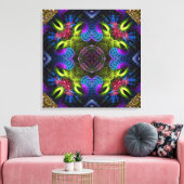 Fraktal Colors Geometric Art Leinwand (Insitu (Wohnzimmer))