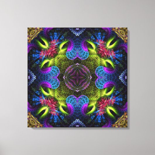 Fraktal Colors Geometric Art Leinwand (Vorderseite)