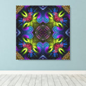Fraktal Colors Geometric Art Leinwand (Insitu (Holzboden))
