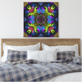 Fraktal Colors Geometric Art Leinwand (Insitu (Schlafzimmer))