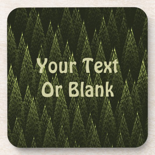 Fraktal Conifer Forest Getränkeuntersetzer (Vorderseite)