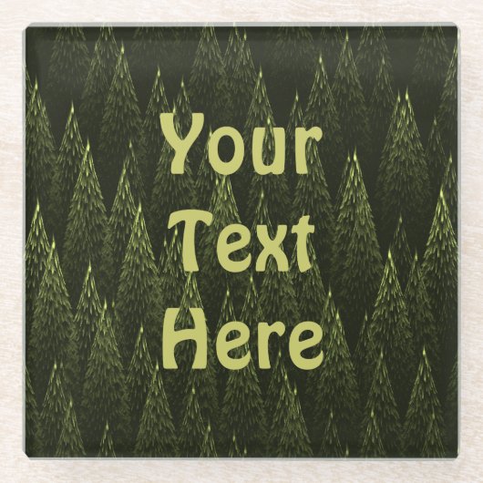 Fraktal Conifer Forest Glasuntersetzer (Vorderseite)