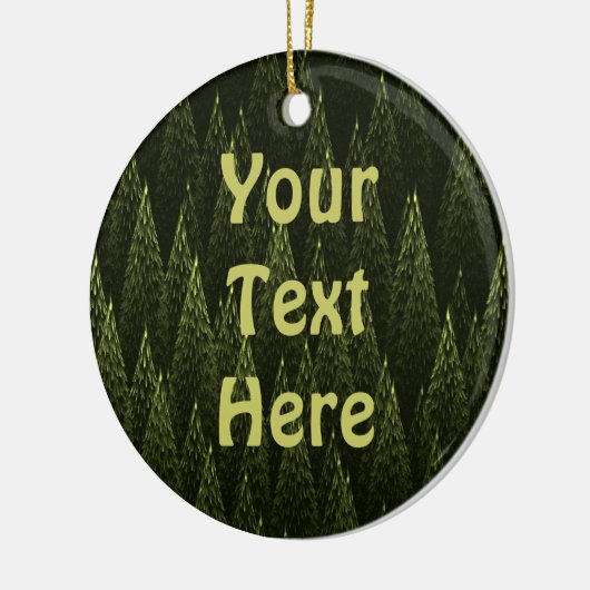 Fraktal Conifer Forest Keramik Ornament (Links)