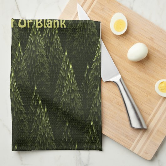 Fraktal Conifer Forest Küchentuch (Viertel Falte)