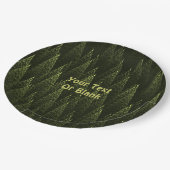 Fraktal Conifer Forest Pappteller (Schrägansicht)