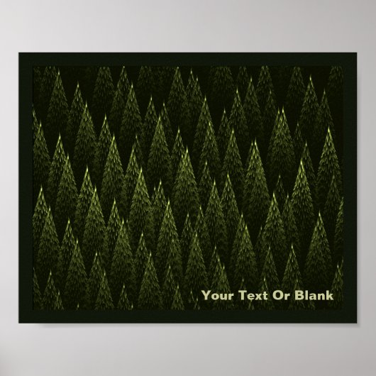 Fraktal Conifer Forest Poster (Vorne)