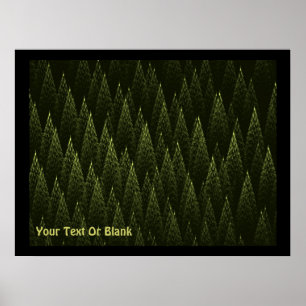 Fraktal Conifer Forest Poster