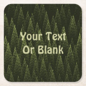 Fraktal Conifer Forest Rechteckiger Pappuntersetzer (Vorderseite)