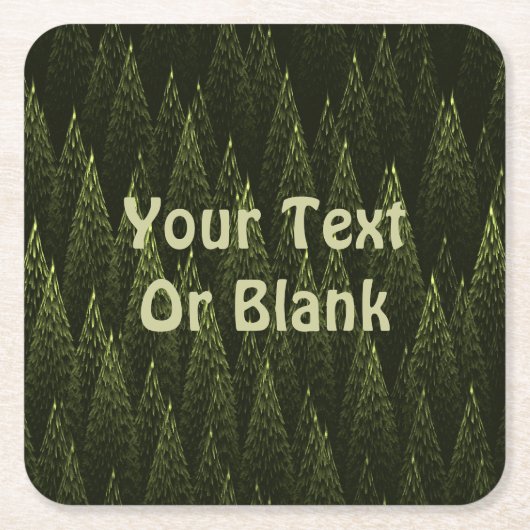 Fraktal Conifer Forest Rechteckiger Pappuntersetzer (Vorderseite)