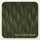Fraktal Conifer Forest Rechteckiger Pappuntersetzer (Vorderseite)