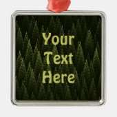 Fraktal Conifer Forest Silbernes Ornament (Vorne)