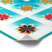 Fraktal Daisies Pattern Poster (Ecke)
