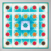 Fraktal Daisies Pattern Poster (Vorne)