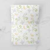 Fraktal der Blume Blue Glückwünsche Karte (Innenseite)