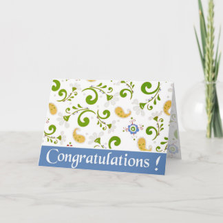 Fraktal der Blume Blue Glückwünsche Karte