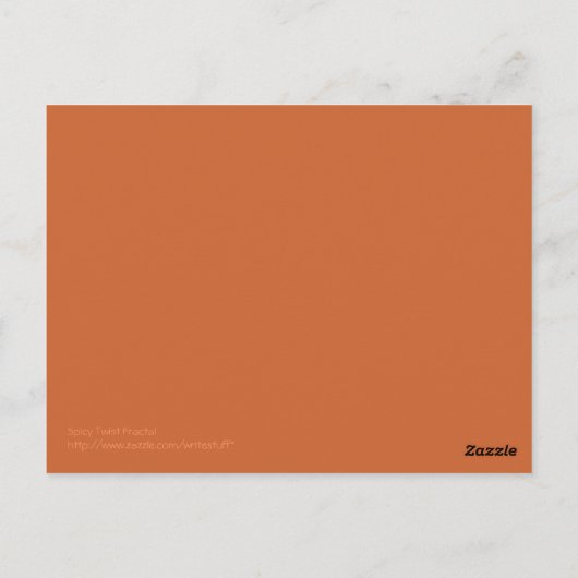 Fraktal der Drehung Postkarte (Rückseite)