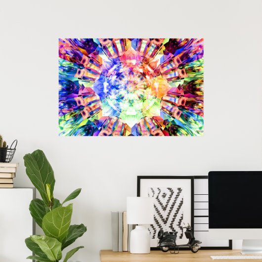 Fraktal der Funkfrequenzen Poster (Heimbüro)