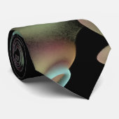 Fraktal Design abstrakt 4 schwarz, blau, grün Krawatte (Gerollt)