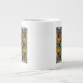Fraktal Design der Lovebird Feathers Jumbo-Tasse (Vorderseite)