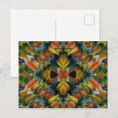 Fraktal Design der Lovebird Feathers Postkarte (Vorne/Hinten)