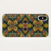 Fraktal Design der Lovebird-Federn Case-Mate iPhone Hülle (Rückseite (Horizontal))