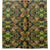 Fraktal Design der Lovebird-Federn Duschvorhang (Vorderseite)