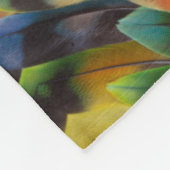 Fraktal Design der Lovebird-Federn Fleecedecke (Ecke)