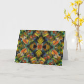 Fraktal Design der Lovebird-Federn Karte (Gelbe Blume)