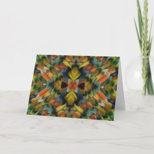 Fraktal Design der Lovebird-Federn Karte