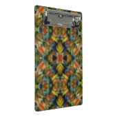 Fraktal Design der Lovebird-Federn Mini Klemmbrett (Schrägansicht)