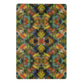 Fraktal Design der Lovebird-Federn Mini Klemmbrett (Rückseite)