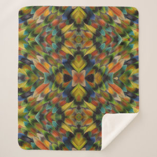 Fraktal Design der Lovebird-Federn Sherpadecke