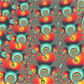 Fraktal-Design für farbenfrohe Netzwerke Aufkleber (Vorderseite)
