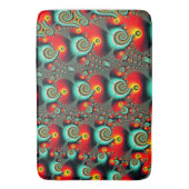 Fraktal-Design für farbenfrohe Netzwerke Badematte (Vorderseite Vertikal)