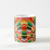 Fraktal Design in Rot- und Orangetönen Kaffeetasse (Mittel)