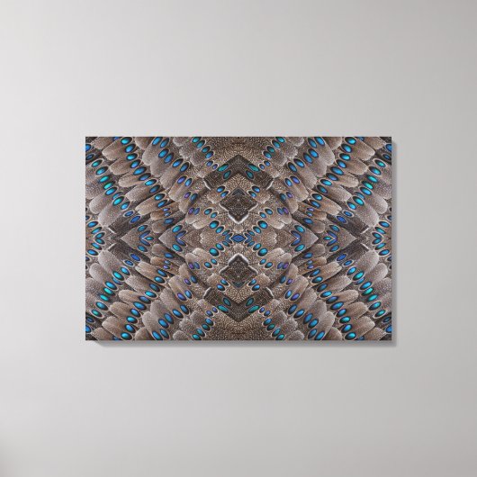 Fraktal Design Pheasant Feather Leinwanddruck (Vorderseite)