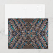 Fraktal Design Pheasant Feather Postkarte (Vorne/Hinten)